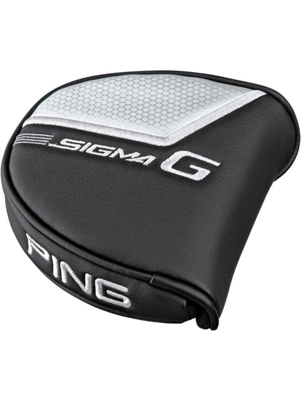 Premium Black/Silver Mallet Putter Headcover | Golf Accessory for Protection